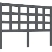 vidaXL Hoofdbord 125,5x4x100 cm massief grenenhout grijs