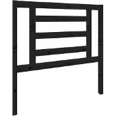 vidaXL Hoofdbord 96x4x100 cm massief grenenhout zwart