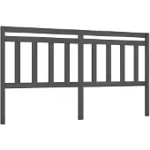 vidaXL Hoofdbord 186x4x100 cm massief grenenhout grijs