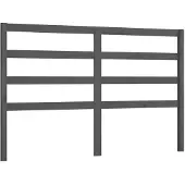 vidaXL Hoofdbord 166x4x100 cm massief grenenhout grijs