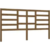 vidaXL Hoofdbord 206x4x104 cm massief grenenhout honingbruin