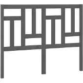 vidaXL Hoofdbord 125,5x4x100 cm massief grenenhout grijs