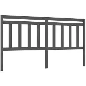 vidaXL Hoofdbord 206x4x100 cm massief grenenhout grijs