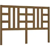 vidaXL Hoofdbord 146x4x100 cm massief grenenhout honingbruin