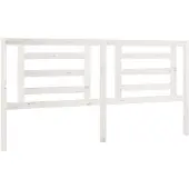 vidaXL Hoofdbord 186x4x100 cm massief grenenhout wit