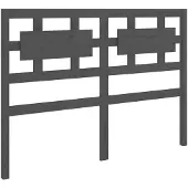 vidaXL Hoofdbord 125,5x4x100 cm massief grenenhout grijs