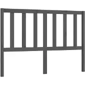 vidaXL Hoofdbord 166x4x100 cm massief grenenhout grijs