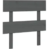 vidaXL Hoofdbord 93,5x3x81 cm massief grenenhout grijs