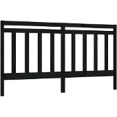 vidaXL Hoofdbord 186x4x100 cm massief grenenhout zwart