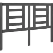 vidaXL Hoofdbord 126x4x100 cm massief grenenhout grijs