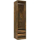 vidaXL Kledingkast met lades 50x50x200 cm bewerkt hout gerookt eiken