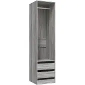 vidaXL Kledingkast met lades 50x50x200 cm bewerkt hout grijs somoma