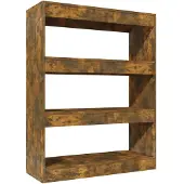 vidaXL Boekenkast/kamerscherm 80x30x103 cm bewerkt hout gerookt eiken