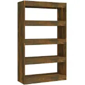 vidaXL Boekenkast/kamerscherm 80x30x135 cm spaanplaat gerookt eiken