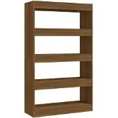 vidaXL Boekenkast/kamerscherm 80x30x135 cm bewerkt hout bruin eiken