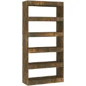 vidaXL Boekenkast/kamerscherm 80x30x166 cm spaanplaat gerookt eiken