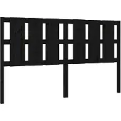vidaXL Hoofdbord 165,5x4x100 cm massief grenenhout zwart