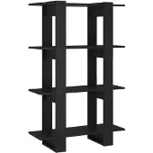 vidaXL Boekenkast/kamerscherm 80x30x123,5 cm zwart