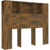 vidaXL Hoofdbordkast 120x18,5x102,5 cm gerookt eikenkleurig