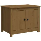 vidaXL Salontafel 71x49x55 cm massief grenenhout honingbruin