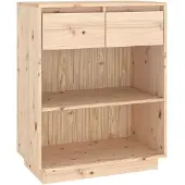 vidaXL Wandkast 60x34x75 cm massief grenenhout