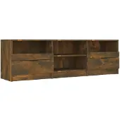 vidaXL Tv-meubel 150x33,5x45 cm bewerkt hout gerookt eikenkleurig