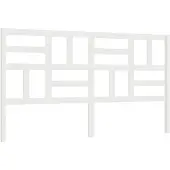 vidaXL Hoofdbord 206x4x104 cm massief grenenhout wit