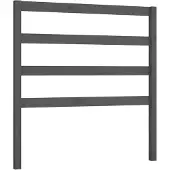 vidaXL Hoofdbord 96x4x100 cm massief grenenhout grijs