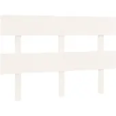 vidaXL Hoofdbord 124x3x81 cm massief grenenhout wit