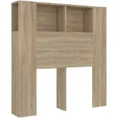 vidaXL Hoofdbordkast 100x18,5x102,5 cm sonoma eikenkleurig