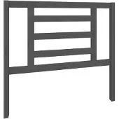 vidaXL Hoofdbord 106x4x100 cm massief grenenhout grijs