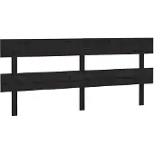vidaXL Hoofdbord 204x3x81 cm massief grenenhout zwart