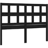 vidaXL Hoofdbord 185,5x4x100 cm massief grenenhout zwart