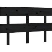 vidaXL Hoofdbord 144x3x81 cm massief grenenhout zwart