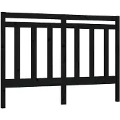 vidaXL Hoofdbord 126x4x100 cm massief grenenhout zwart