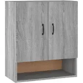 vidaXL Wandkast 60x31x70 cm bewerkt hout grijs sonoma eikenkleurig