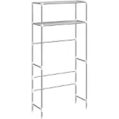 vidaXL Wasmachinerek 2-laags 69x28x143 cm ijzer grijs