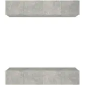 vidaXL Tv-meubelen 4 st 80x30x30 cm bewerkt hout betongrijs