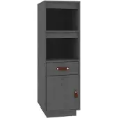 vidaXL Hoge kast 34x40x108,5 cm massief grenenhout grijs