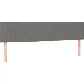 vidaXL Hoofdborden 180x5x78/88 cm stof donkergrijs