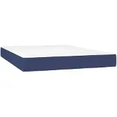 vidaXL Pocketveringmatras 140x200x20 cm stof blauw