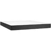 vidaXL Pocketveringmatras medium 160x200x20 cm kunstleer zwart
