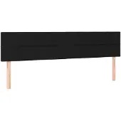 vidaXL Hoofdborden 160x5x78/88 cm stof zwart