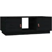 vidaXL Salontafel 100x50x35 cm massief grenenhout zwart