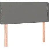 vidaXL Hoofdbord 100x5x78/88 cm stof donkergrijs