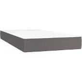 vidaXL Pocketveringmatras medium 100x200x20 cm kunstleer grijs
