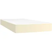 vidaXL Pocketveringmatras, middenhard, crème, 100x200x20 cm, kunstleer