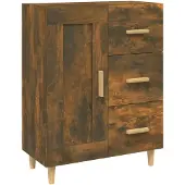 vidaXL Dressoir 69,5x34x90 cm bewerkt hout gerookt eikenkleurig