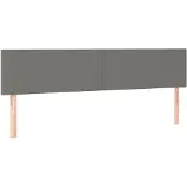 vidaXL Hoofdborden 160x5x78/88 cm stof donkergrijs