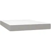 vidaXL Pocketveringmatras medium 140x190x20 cm stof lichtgrijs